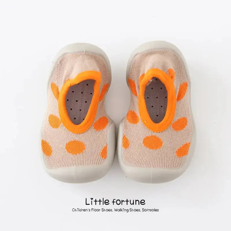 0-4 years old baby toddler shoes new spring and autumn mid-tube cartoon children's socks shoes soft bottom anti-drop baby floor shoes - alvin