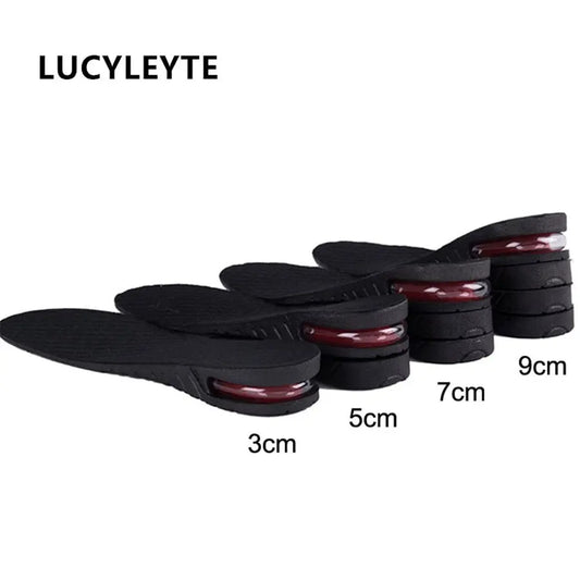3-9cm Height Increase Insole Cushion Height Lift Adjustable Cut Shoe Heel Insert Taller Women Men Unisex Quality Foot Pads - Channelwill