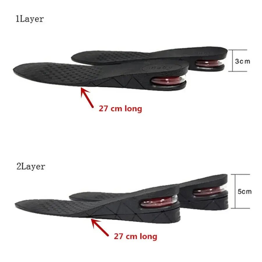 3-9cm Height Increase Insole Cushion Height Lift Adjustable Cut Shoe Heel Insert Taller Women Men Unisex Quality Foot Pads - alvin