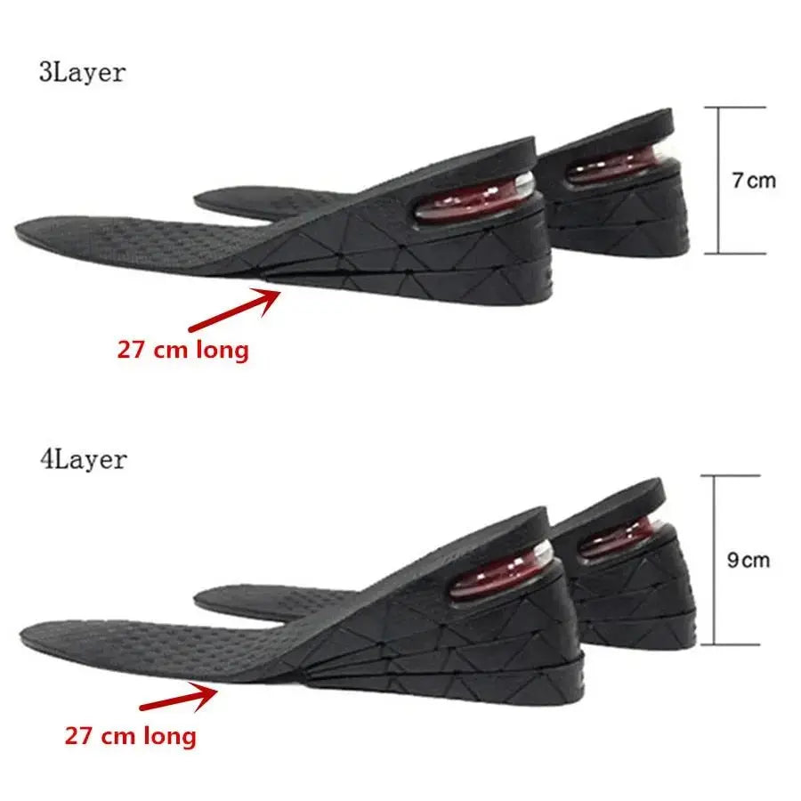 3-9cm Height Increase Insole Cushion Height Lift Adjustable Cut Shoe Heel Insert Taller Women Men Unisex Quality Foot Pads - alvin