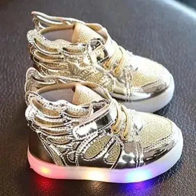 Children Baby Luminous Shoes Boys Girls Flying Wing Light Up Colorful Glowing Sneakers Kids Leisure Sports Christmas Halloween - alvin