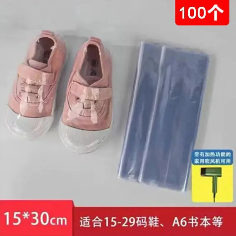 Heat-shrinkable film heat-shrinkable bag bag shoe shoe film protection bag sealing shoe film shrink film bag sneaker storage plastic sealing film - alvin