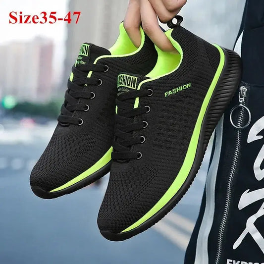 Men Women Knit Sneakers Breathable Athletic Running Walking Gym Shoes - alvin
