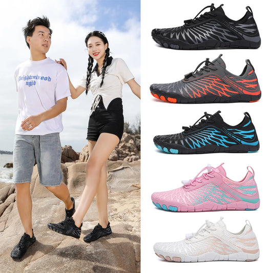 Outdoor New five-finger river tracing shoes, wading beach shoes, barefoot diving single shoes, swimming fitness cycling, hiking shoes - Channelwill