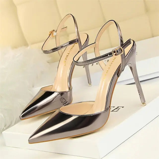 Pointed Toe Thin Heel Dress Shoes - Channelwill