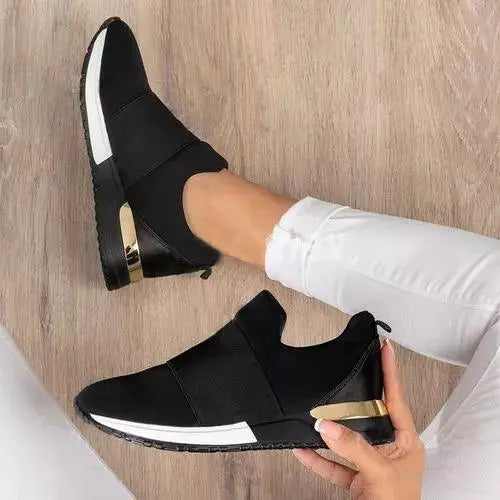 Vulcanize Shoes Sneakers Women Shoes Ladies Slip-On Knit Solid Color Sneakers for Female Sport Mesh Casual Shoes for Women 2021 - Channelwill