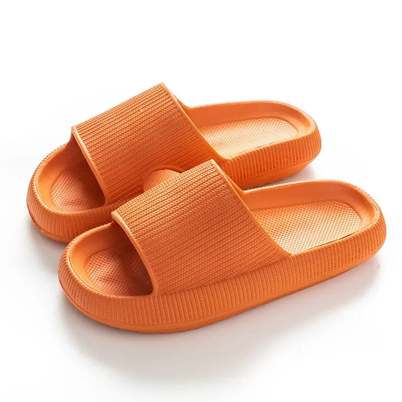 Women Thick Platform Slippers Summer Beach Eva Soft Sole Slide Sandals Leisure Men Ladies Indoor Bathroom Anti-slip Shoes - Channelwill