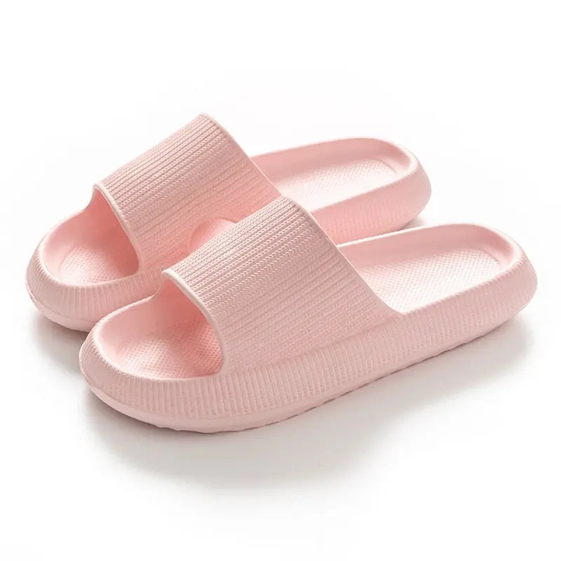 Women Thick Platform Slippers Summer Beach Eva Soft Sole Slide Sandals Leisure Men Ladies Indoor Bathroom Anti-slip Shoes - Channelwill