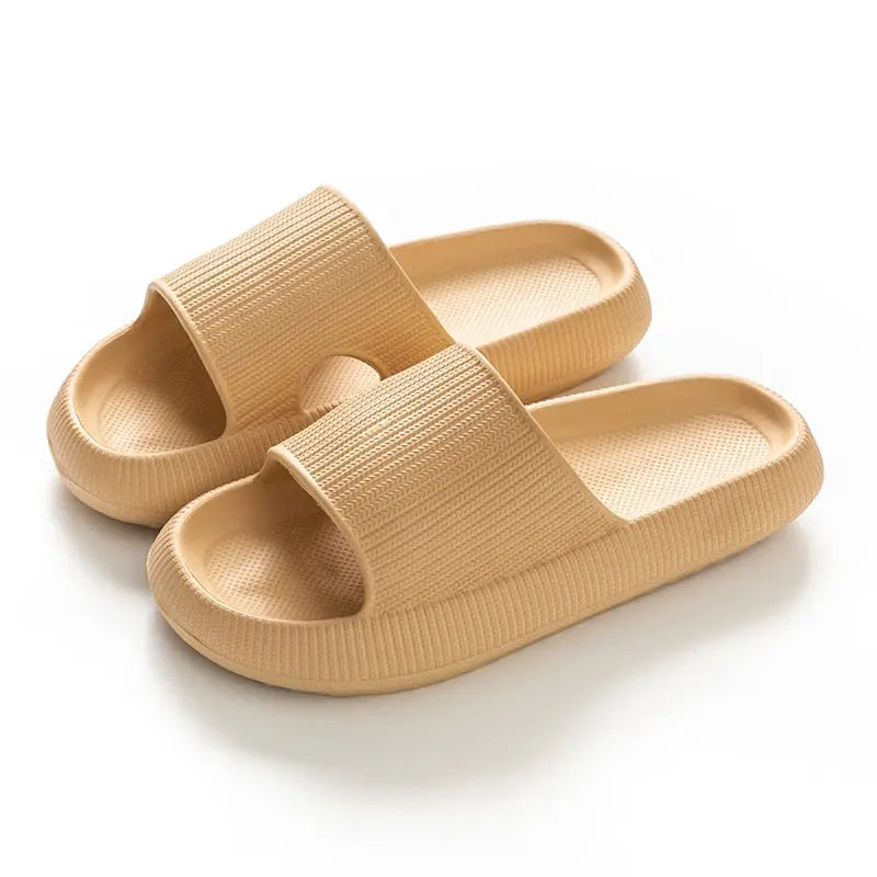 Women Thick Platform Slippers Summer Beach Eva Soft Sole Slide Sandals Leisure Men Ladies Indoor Bathroom Anti-slip Shoes - Channelwill